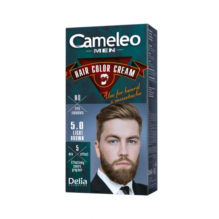 Farba do włosów, brody i wąsów Delia Cameleo men 5.0 jasny brąz