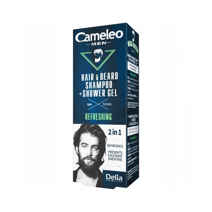 Szampon żel do włosów i brody + żel pod prysznic Delia Cameleo men 150 ml