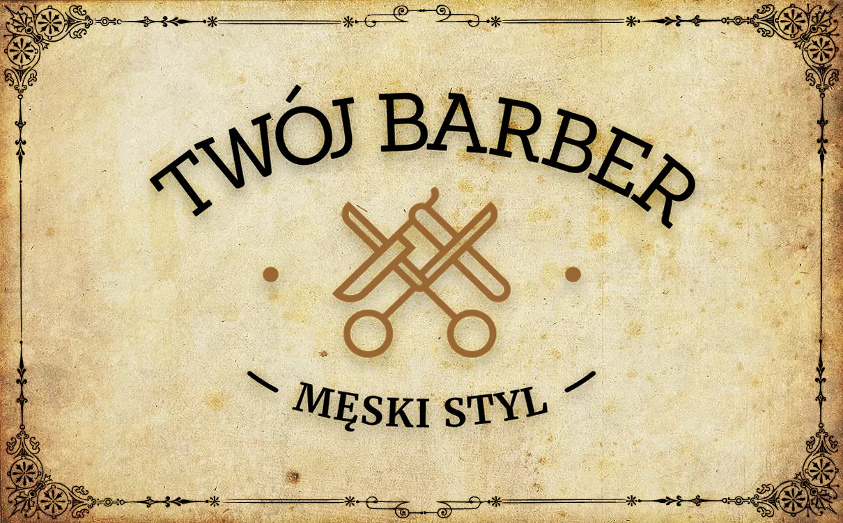 Logotyp Twój Barber w ramce